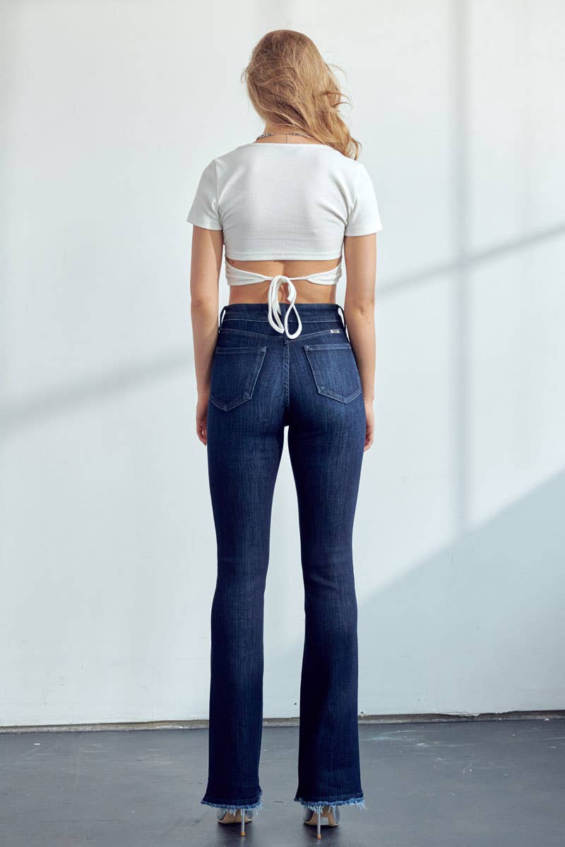 Kan Kan High Rise Exposed Button Bootcut