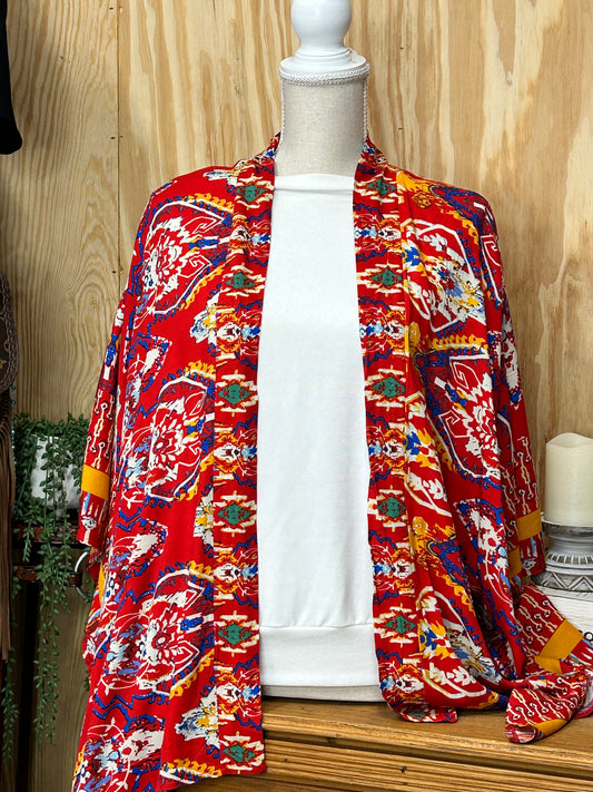 Red Mae Kimono - Sweetwater Boutique 