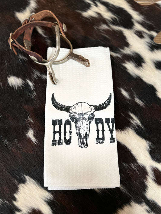 Howdy Steer Kitchen Towel - Sweetwater Boutique 