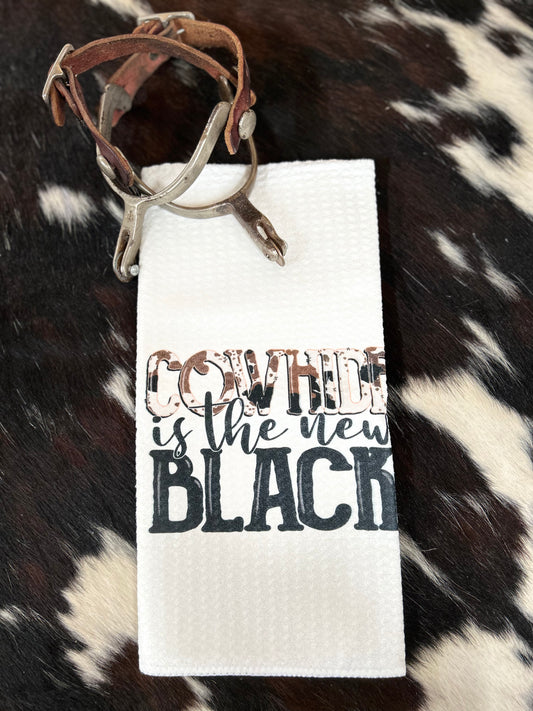 Cowhide is the New Black Kitchen Towel - Sweetwater Boutique 