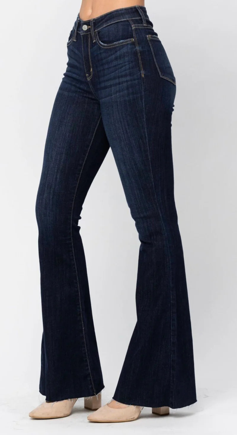 Judy Blue Raw Hem Flare Tall