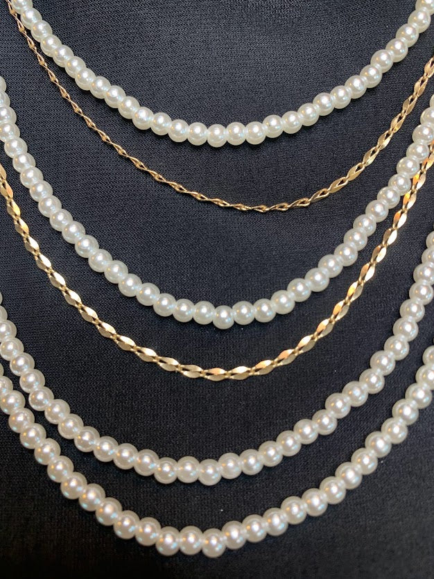 Layered Gold and Pearl - Sweetwater Boutique 