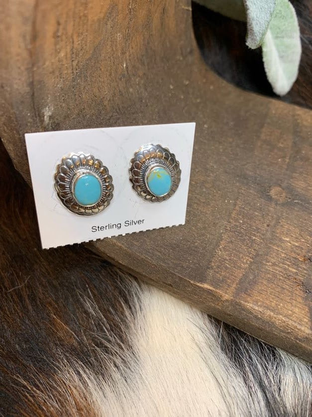 Turquoise and Silver Concho - Sweetwater Boutique 