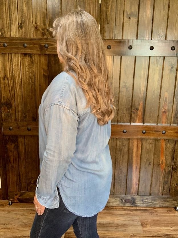 Ryder Denim Top - Sweetwater Boutique 