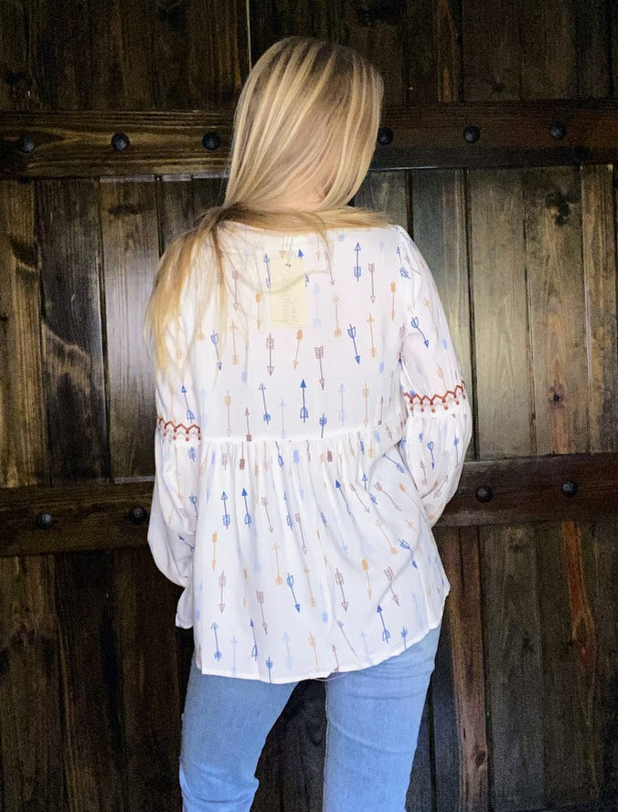 Follow the Arrows Top - Sweetwater Boutique 