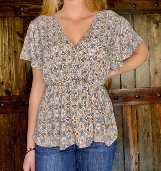 Medallion Blouse - Sweetwater Boutique 