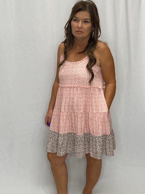 Blush Combo Dress - Sweetwater Boutique 
