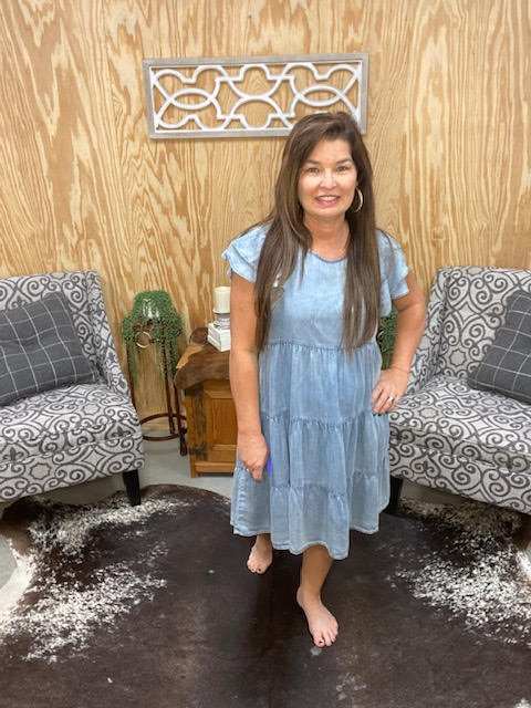 Country Denim Dress - Sweetwater Boutique 
